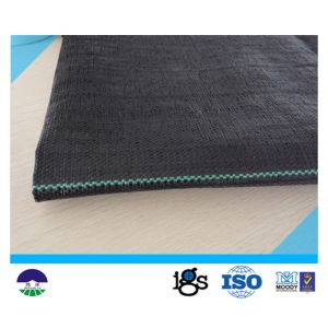 Black Acids Resistant Woven Geotextile Fabric / Polypropylene Black Woven