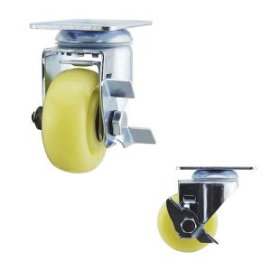 75mm Wheel Side Locking Beige PP Medium Duty Casters