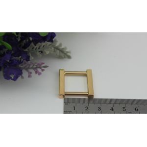 Fancy gold can detachable 19 mm metal rectangle square buckles for handbag