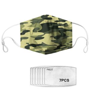 Dustproof Adjustable EarLoop Decorative Cloth Face Mask