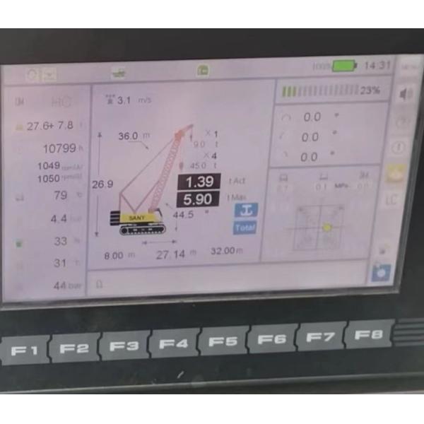 Hydraulic 85 Tons Lattice Crawler Crane High Strength for 40m Lifting Height