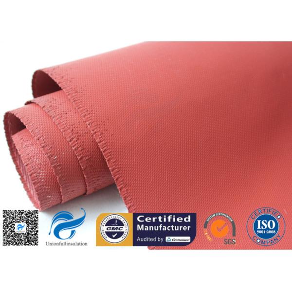 Buy 1010gsm Abrasion Resistant Red Silicone Coated Fiberglass Fabric 1mm Thickness at wholesale prices