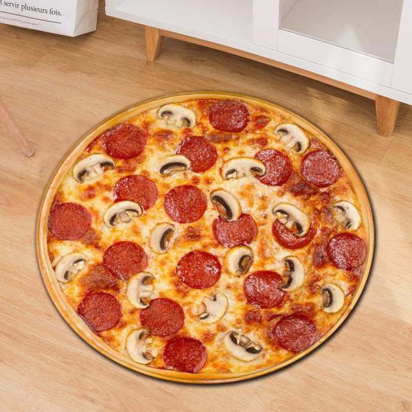 Buy Pizza Biscuit Circular Area Rugs Computer Chair Floor Mat at wholesale prices