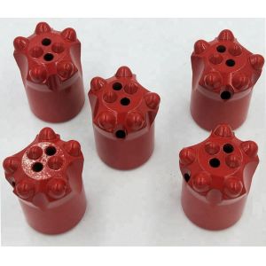 Carbon Steel 38mm Thread Button Bit 4 / 7 Buttons For Ore Mining Blasting