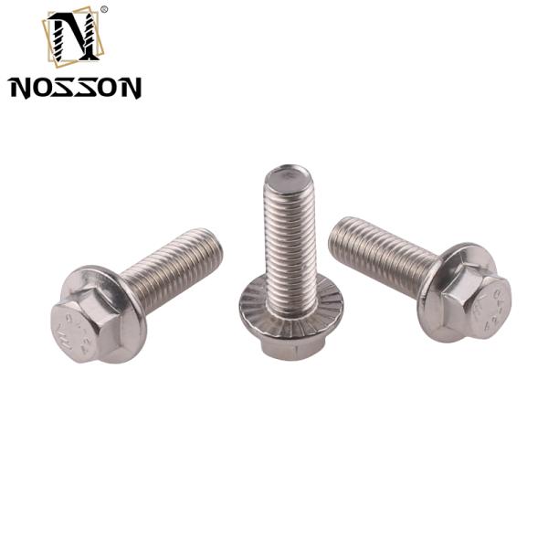 Black Oxide SCM 435 Alloy Steel Grade 5 UNC Hex Head Serrated Flange Bolt with DIN Standard Grade A2-70/A4-80/304/316