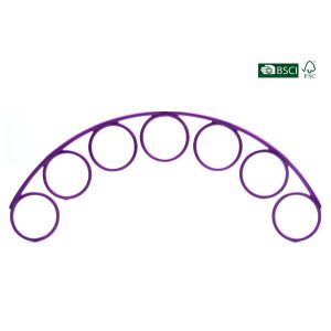 Betterall Purple Arc - shaped Curved Seven Holes PVC Metal Hanger for Ties