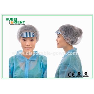 Quality Round Disposable Head Cap , Single Use Bouffant Scrub Caps With Peak for sale