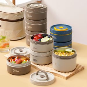 Insulation Metal Bento Lunch Box 550ml Stackable Lunch Box PP
