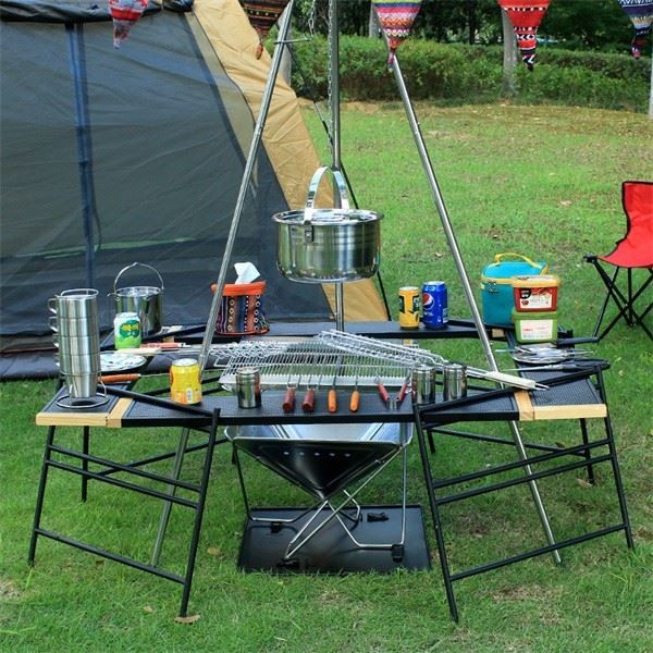 Outdoor Spliced Camping Folding Table, Outdoor Table, Card Table, Portable Grill