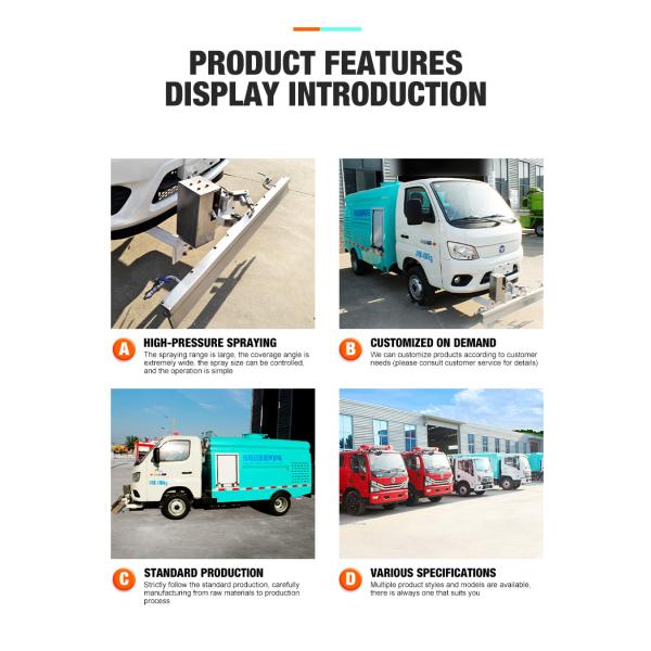 Asphalt Road Maintainer Street Maintenance Washing and Sweeping Truck Electric Road Maintenance Truck