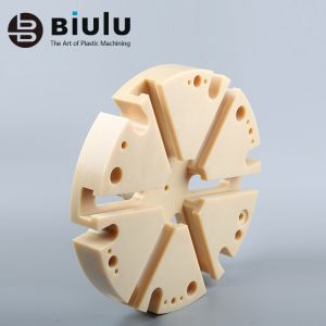 CNC Peek Micro Machines Components , Solid Plastic Block High Precision