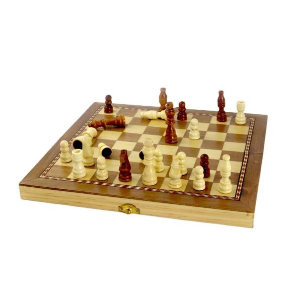 Buy New Folding Chess Board Wooden Chess Sets 3" Chess Pieces at wholesale prices