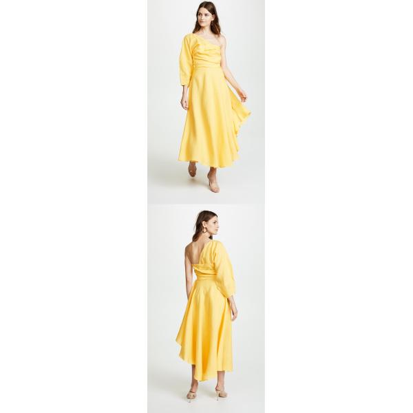 Fashion Asymmetrical Clothing One Shoulder With Long Sleeve Woman Maxi Dress Summer