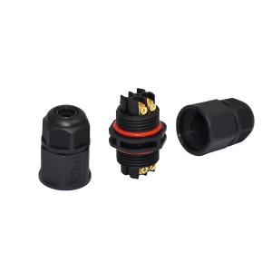 10mm Straight Connector , IP68 Panel Mount 2 Pin Connector
