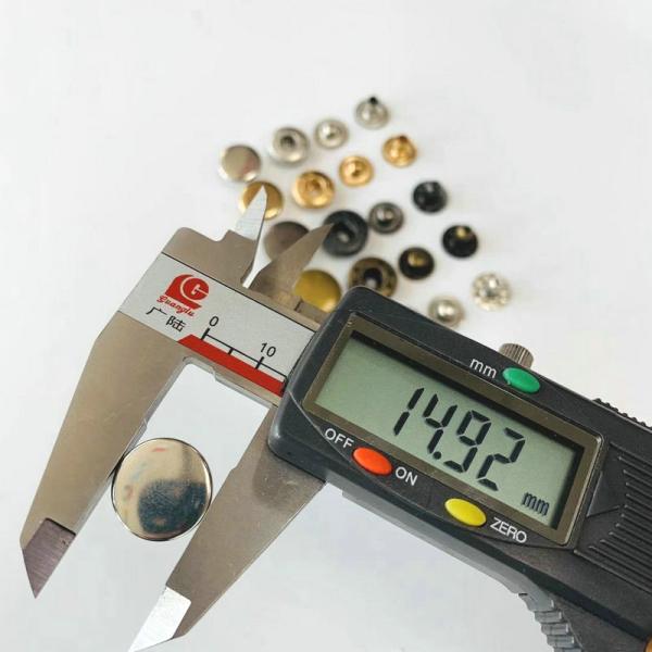 wholesale 4 parts metal stainless steel snap fastener button with custom LOGO