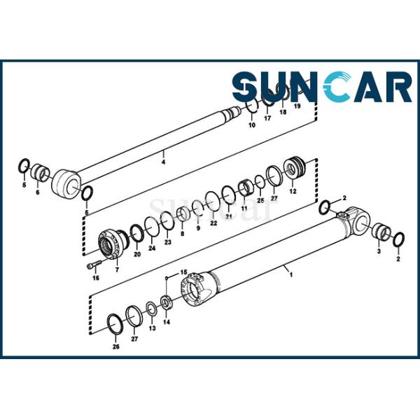 VOE14589716 Repair Seal Kit 14589716 Boom Hydraulic Cylinder Fits For SUNCARVO.L.VO EW160B EW160C EW160E