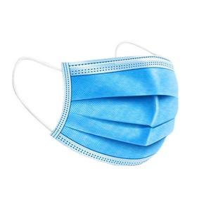 Disposable Earloop Face Mask Blue And White / Mouth Mask Disposable