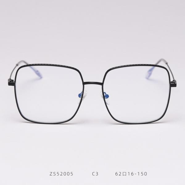 Silver Alloy Square Big Frame Glasses Men Women Unisex Decoration Transparent Frame Glasses