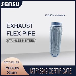 45X250mm Stainless Steel Auto Exhaust Flexible Pipe Inside Interlcok