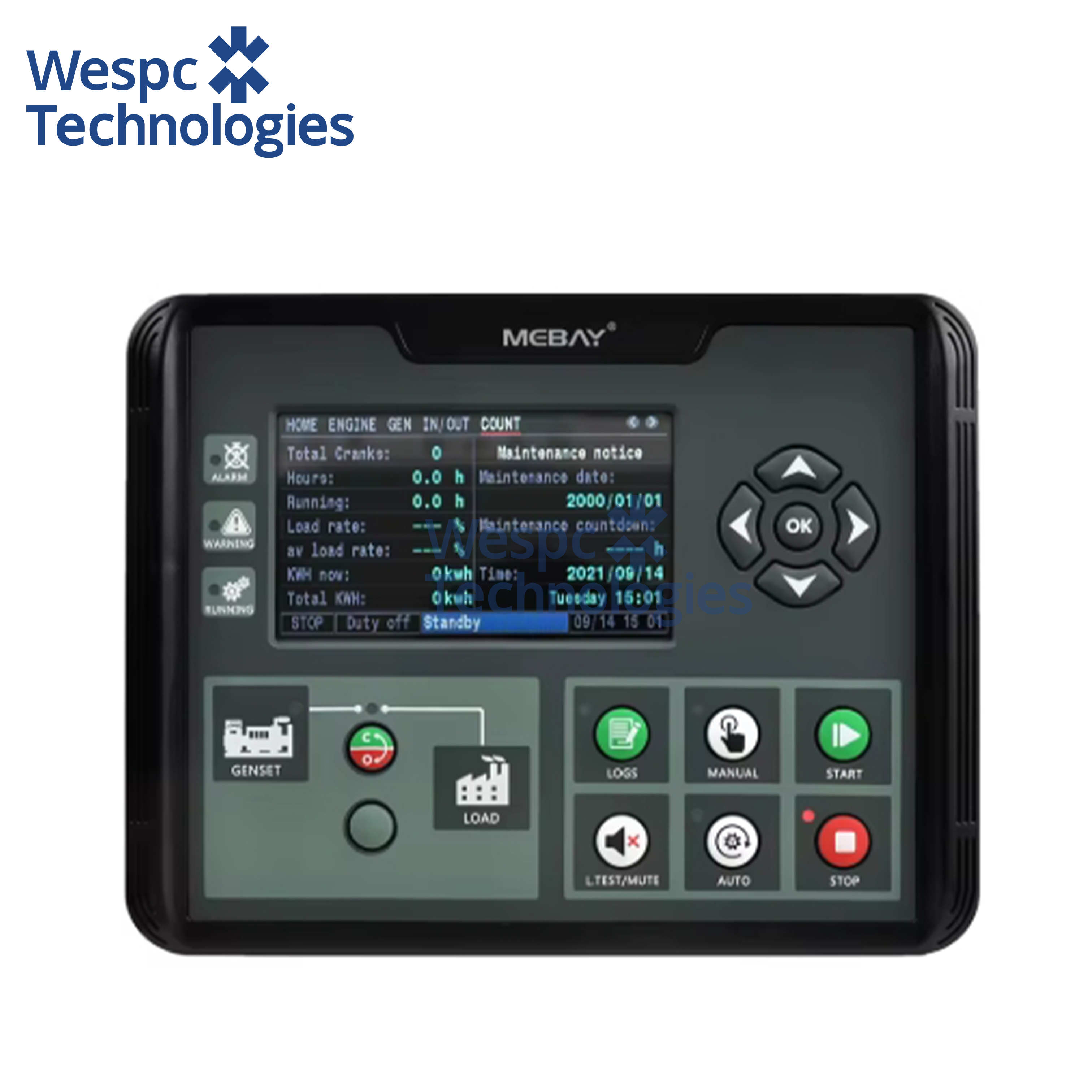 WESPEC Original DC60DR Diesel Remote Genset Controller Generator Controller