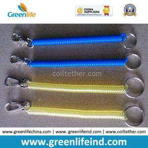 Transparent Yellow Spring Coil KeyRings Good Connector for Personal's Pendant