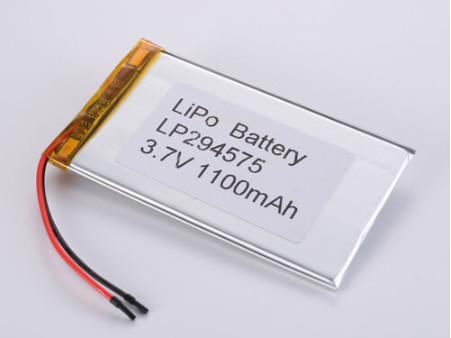 LP294575 3.7V 1100MHA Square Lithium Polymer Battery with Overdischarge
