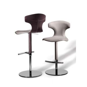 Adjustable Stylish Bar Stools Modern White Minimalist SS Base For Casual Entertainment Area