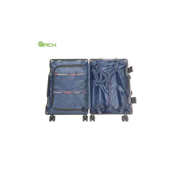 Aluminium Frame ABS Travel Trolley Luggage Bag With Spinner Wheels