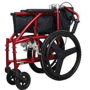 W485 19" lightweight folding detachable manual aluminum transport chair with
