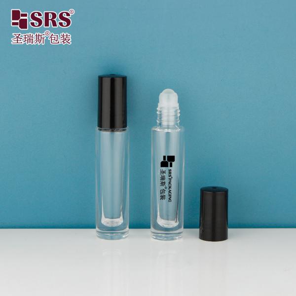 GB1-5ML Mini Cute High End Thick Bottom Transparent Clear Roll On Bottle For Essential Oil Perfume Round Applicator