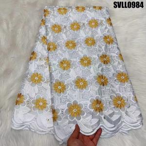 Senegal Dress African Lace Fabric Unique Polyester Voile Fabric for Women's