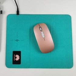PU Leather Wireless Charging Mouse Pad Foldable Multifunctional