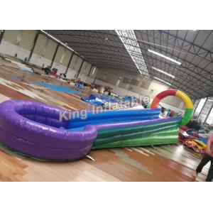 Quality Colorful U Shaped Kids Water Slide PVC Tarpaulin For Playground / Amusement Park for sale
