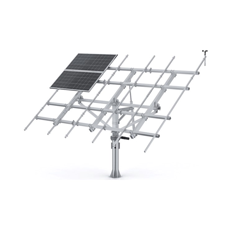 8 Panel 4KW Dual Axis Solar Tracker Mounting System Customizable GPS Controller Solar Trackers Kit for Home Use