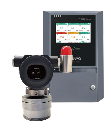 Fixed 4 In 1 Gas Detector LEL/CO/H2S/O2 Lora Wireless Transmission Alarm