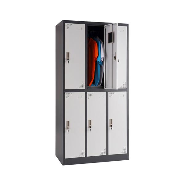 Buy Six door Metal Clothes Cabinet Locker Steel Wardrobe Lockers at wholesale prices
