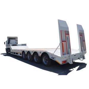 Quality Dual Line Braking System Lowboy Truck Trailers for Heavy-Duty Equipment Transportation for sale