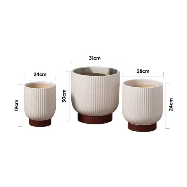 European style high quality matte plant flower pots cheap outdoor garden floor decoration ceramic pots