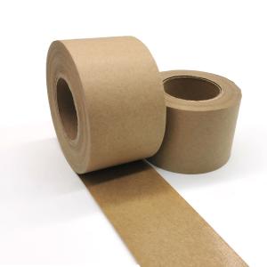 Brown Water Activated Gummed Kraft Paper Tape 0.11mm - 0.19mm For Packaging