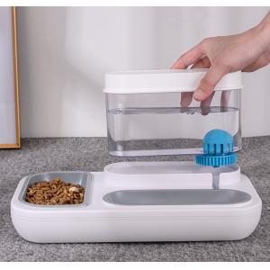Pet Ceramic Automatic Cat Water Bowl With Extra Food Feeder