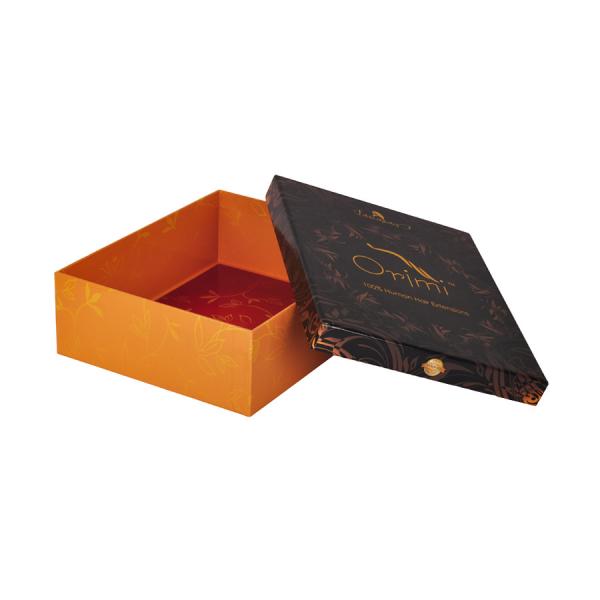 Buy Customized Hard Cardboard Wig Box With Embossing Glossy Lamination at wholesale prices