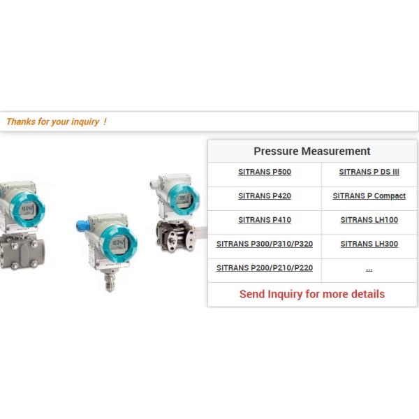 Siemens SITRANS P320 Pressure Transmitter For PLC Petrochemicals/Electric Power