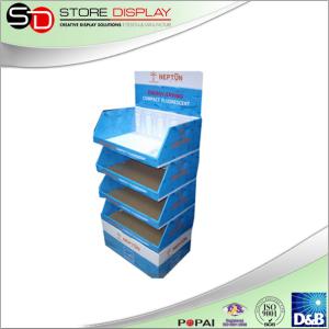 Quality shop shelf display cosmetic recycleable cardboard display stand for sale