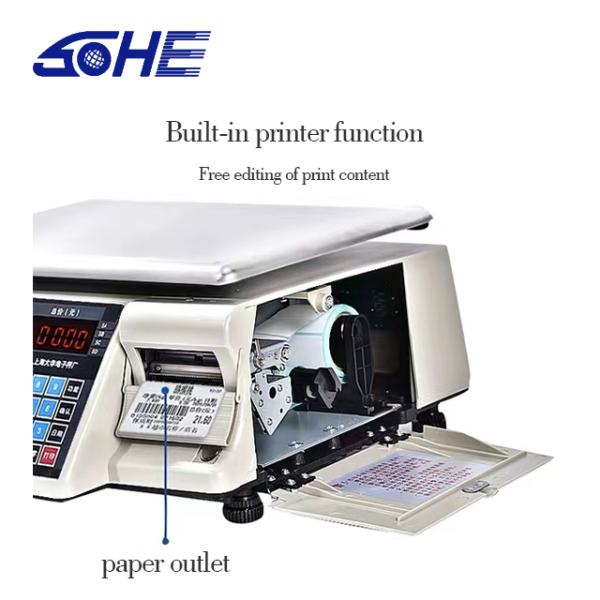 Supermarket with High Precision Label Printing Scales and Customized Support OEM