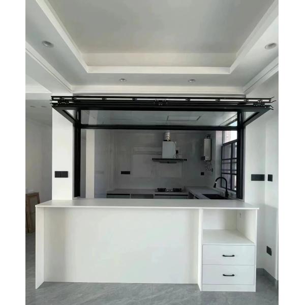 Grape Arbor Folding Window Connection Allowing Harvest Access from Kitchen Preparation Areas