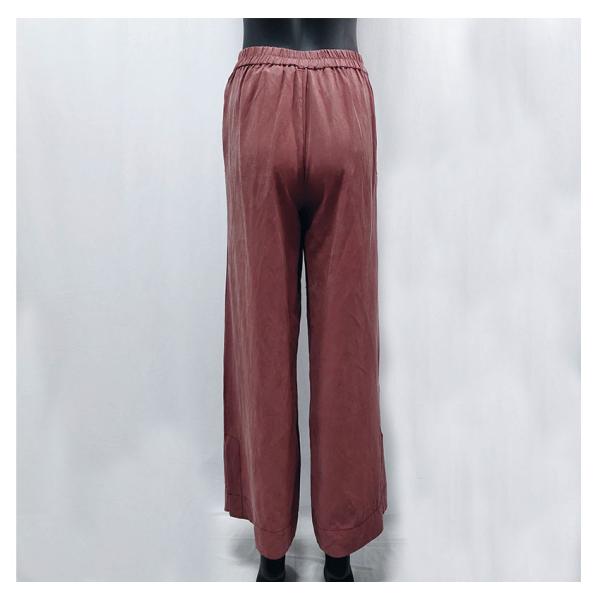 Solid Dye Tencel Linen Wide Leg Long Trousers