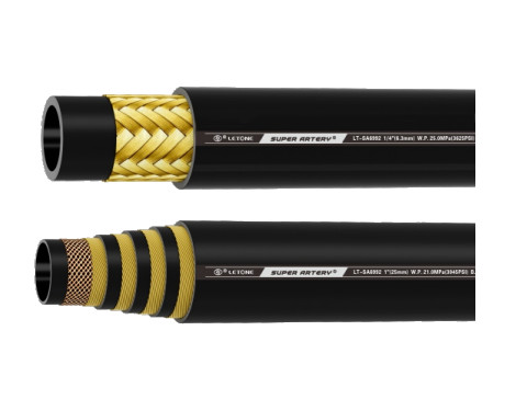 Buy Flexible Synthetic Rubber Letone Hydraulic Hose With Tensile Steel Wire at wholesale prices