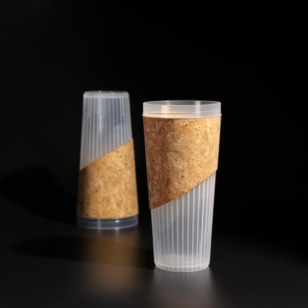 Buy 24oz Transparent Disposable Plastic PP Cup with Flat/Dome Lid for Juice/Boba Tea at wholesale prices