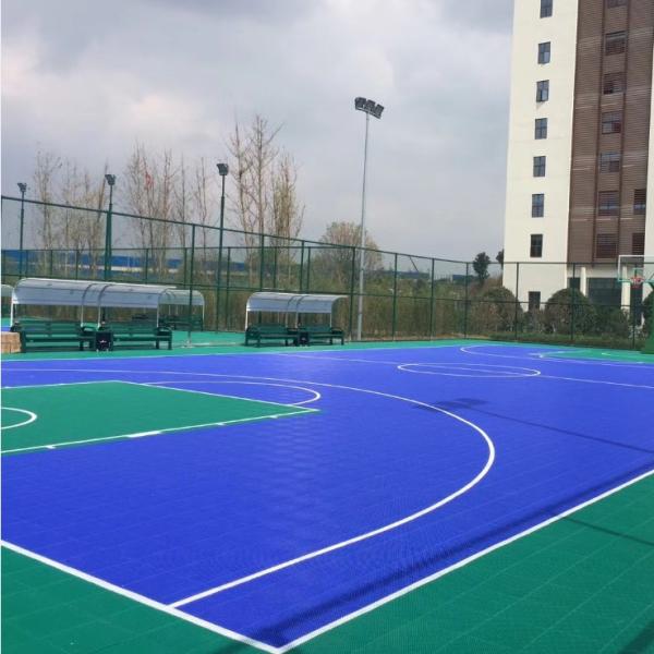 Buy Durable PP Interlocking Sports Flooring , Scratch Resistant Outdoor Sport Court Tiles at wholesale prices