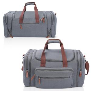 Large Capacity Grey Suitcase Duffle Bag With Shoe Compartment